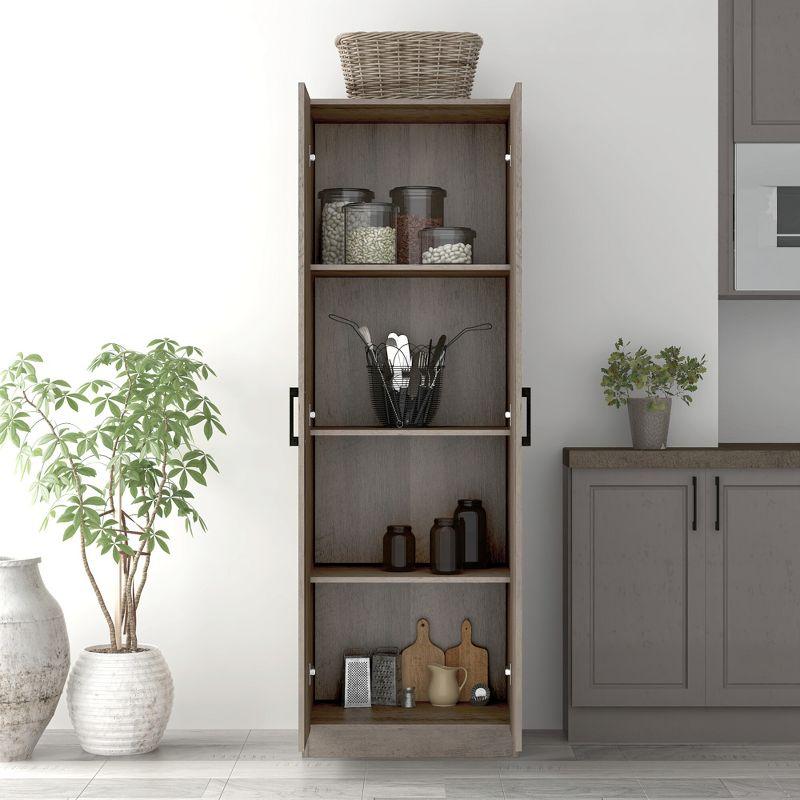 Rayborn Small Wood Kitchen Pantry with 2 Doors and 4 Shelves - Hillsdale Furniture