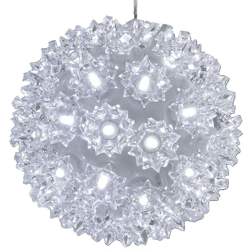 Sunnydaze 5" Electric Plug-In Indoor/Outdoor 50ct LED Lighted Ball Hanging Ornament