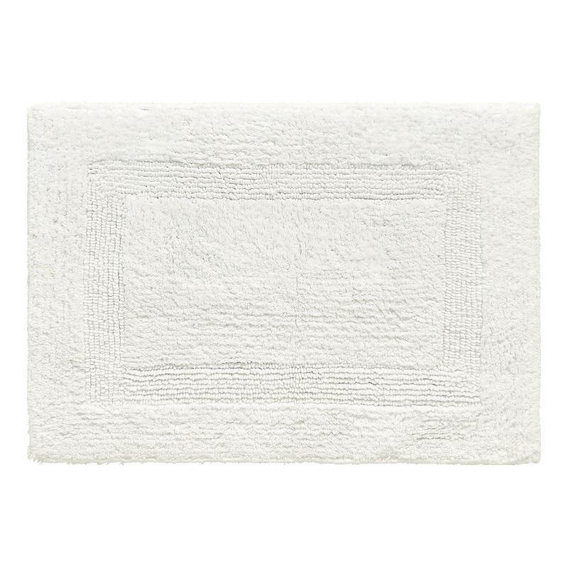Better Trends Lux 100% Cotton Tufted Solid Reversible Bath Rug 17" x 24" Rectangle - Ivory