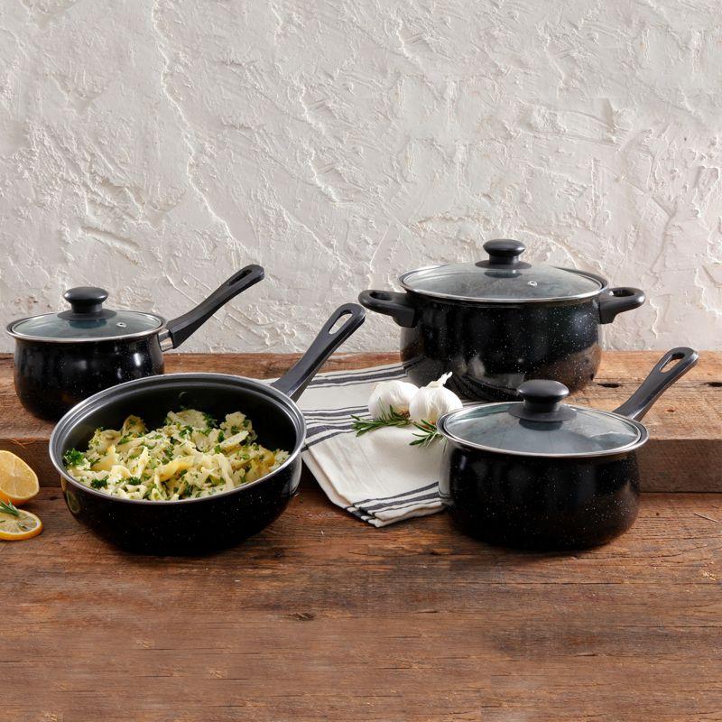 Gibson Casselman 7 Piece Carbon Steel Non Stick Cookware Set