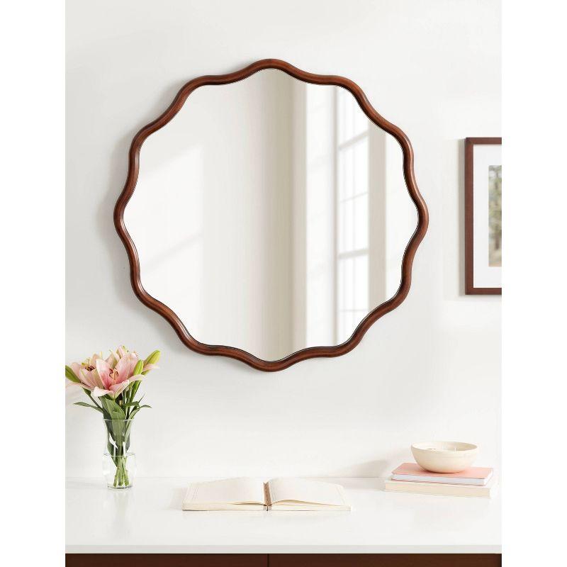 Kate & Laurel All Things Decor 30"x30" Talma Scalloped Wall Mirror