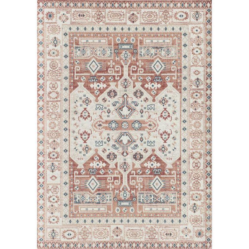 Rugs America Gallagher GL60A Sangria Koti Vintage Transitional Orange Area Rug for Dining Room Rug Neutral Rug Living Room Rug Kitchen, 2'6"x4'