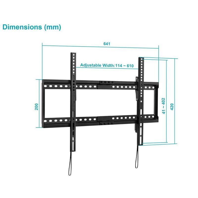 Monoprice Low Profile Tilt TV Wall Mount For 40" To 90" TVs up to 165lbs, Max VESA 600x400, Works with Concrete,