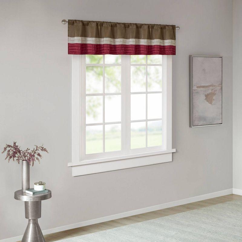 Madison Park Amherst Polyoni Pintuck Single Window Valance
