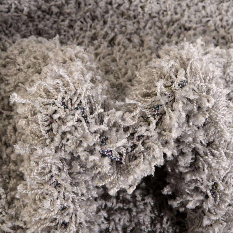 Unique Loom 2' 7 x 10' 0 Solid Shag Cloud Gray Area Rug