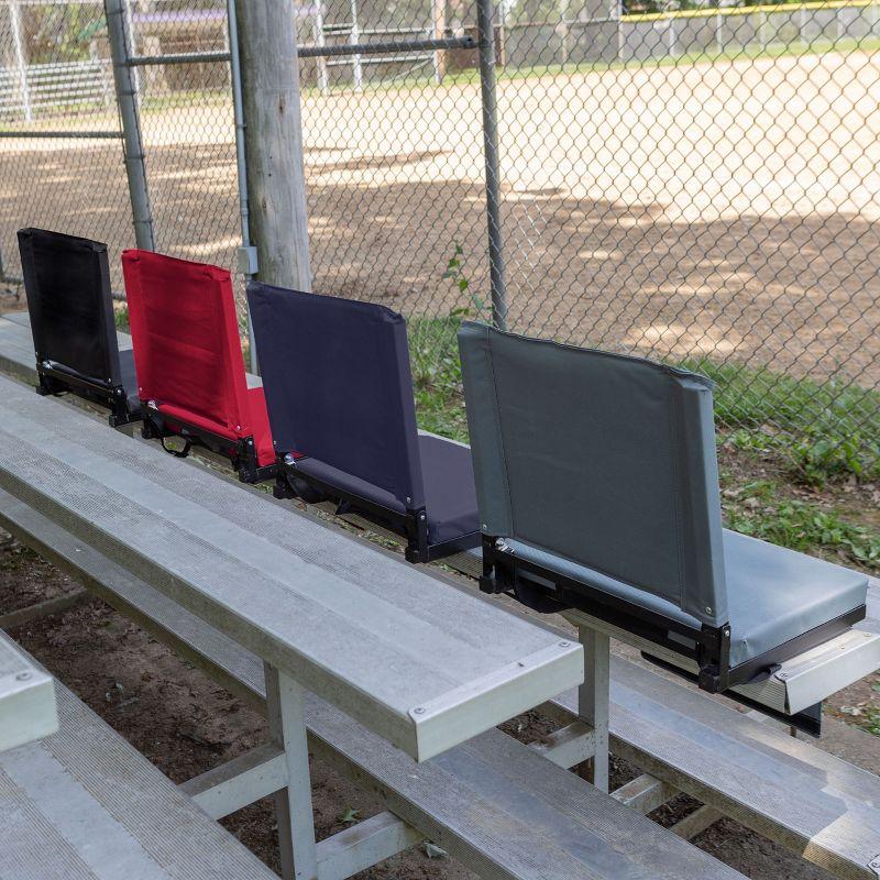 Home-Complete Bleacher Seat Stadium Cushion, Black