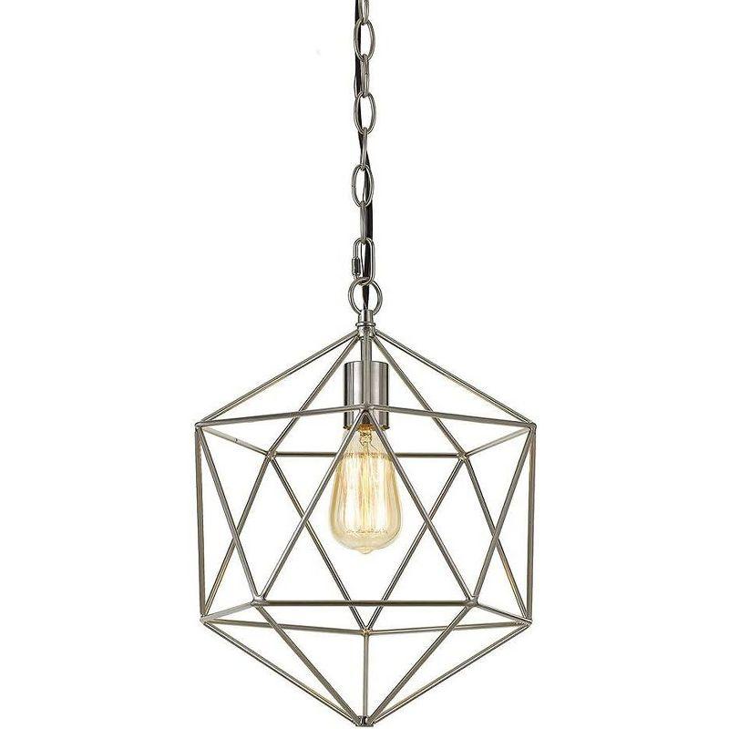 Bellini Nickel Mini Geometric Cage Plug-in Pendant Light