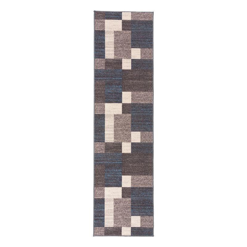 World Rug Gallery Modern Boxes Design Non-slip (Non-skid) Area Rug