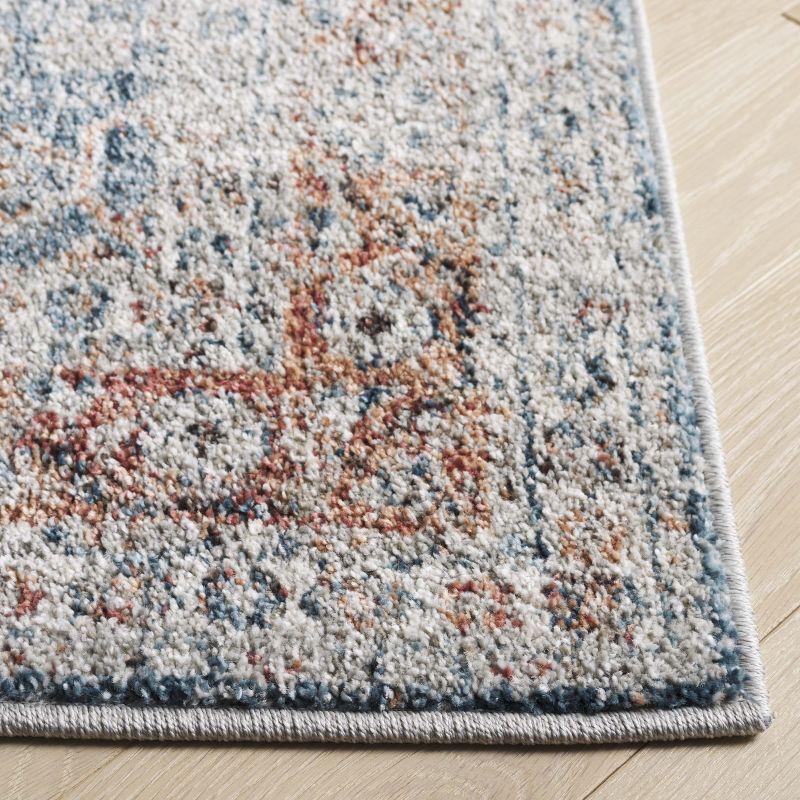 Vintage Tabriz VTA202 Power Loomed Indoor Area Rug - Blue/Rust - 4'x6' - Safavieh
