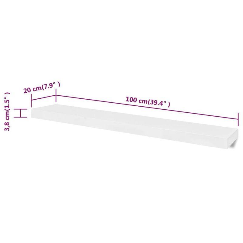 vidaXL Wall Shelves 4 pcs White 39.4"