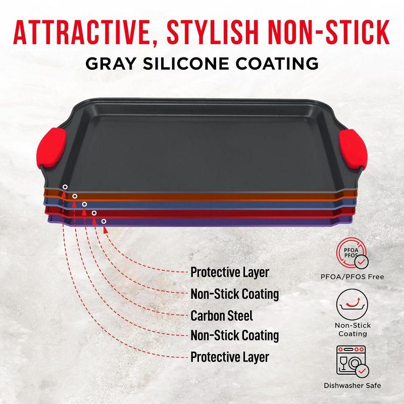 Lifemaster Lifemaster Non-Stick Steel 2 Piece Baking Sheet Set