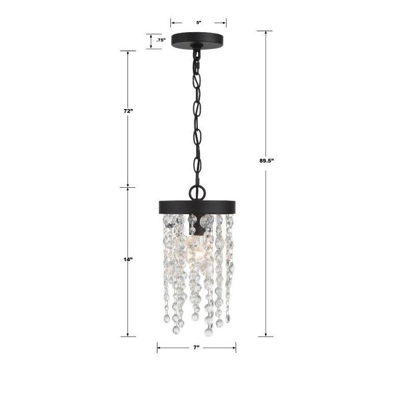 Crystorama Lighting Winham 1 - Light Pendant in  Black Forged