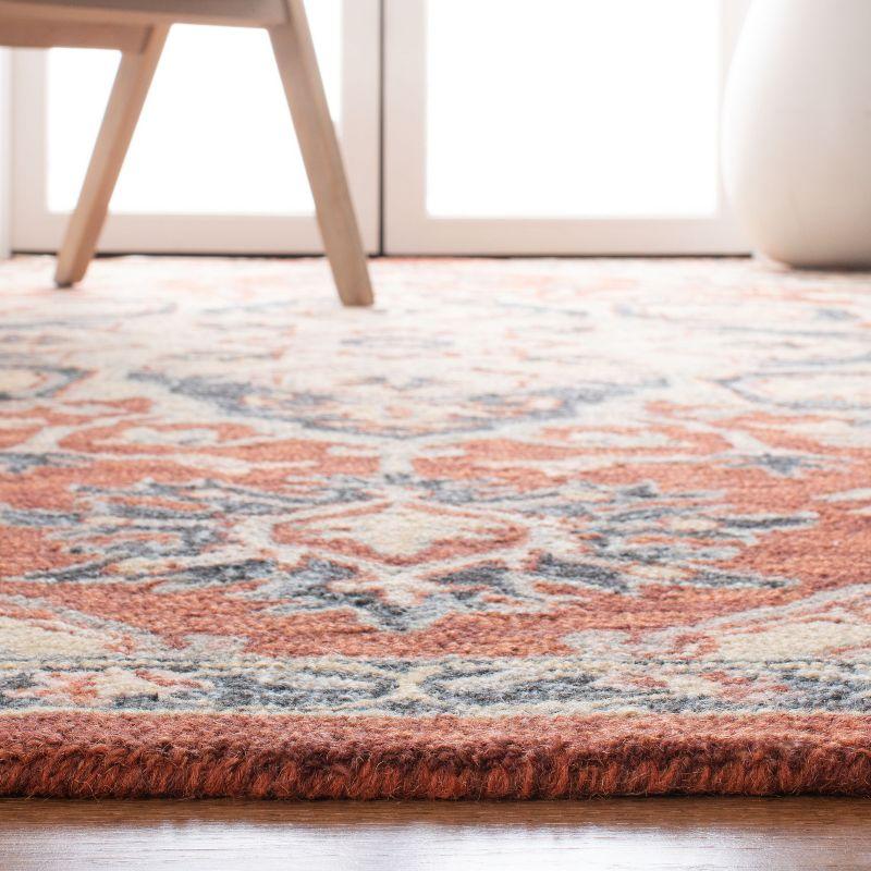 Heritage HG922 Hand Tufted Area Rug - Red/Black - 6'x6' - Safavieh.