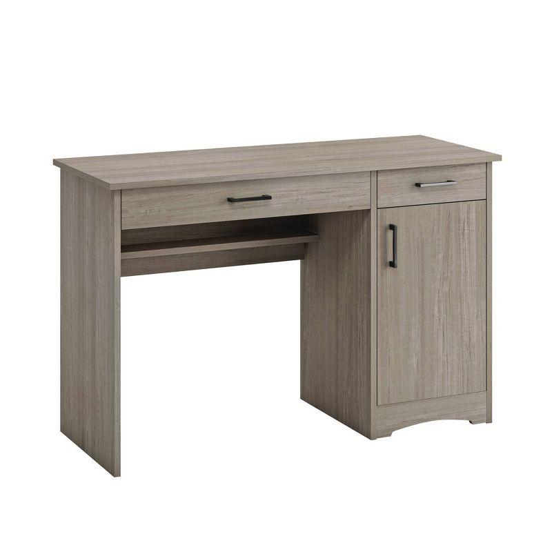 Silver Sycamore Wood Office Desk with Drawer and Keyboard Tray