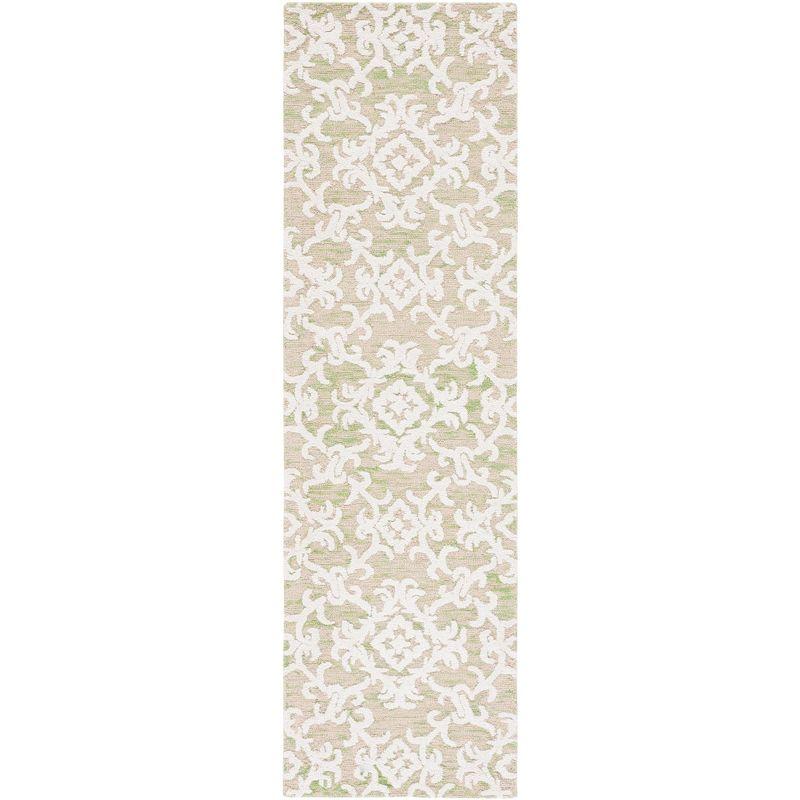 Blossom BLM104 Hand Tufted Runner Rug - Light Green/Ivory - 2'3"x8' - Safavieh.
