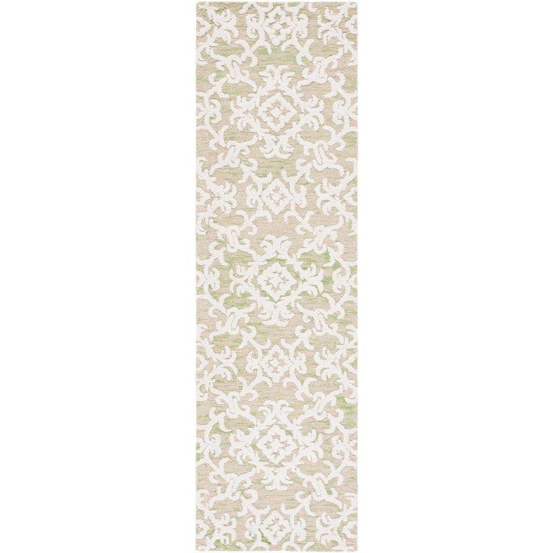 Blossom BLM104 Hand Tufted Runner Rug - Light Green/Ivory - 2'3"x8' - Safavieh.