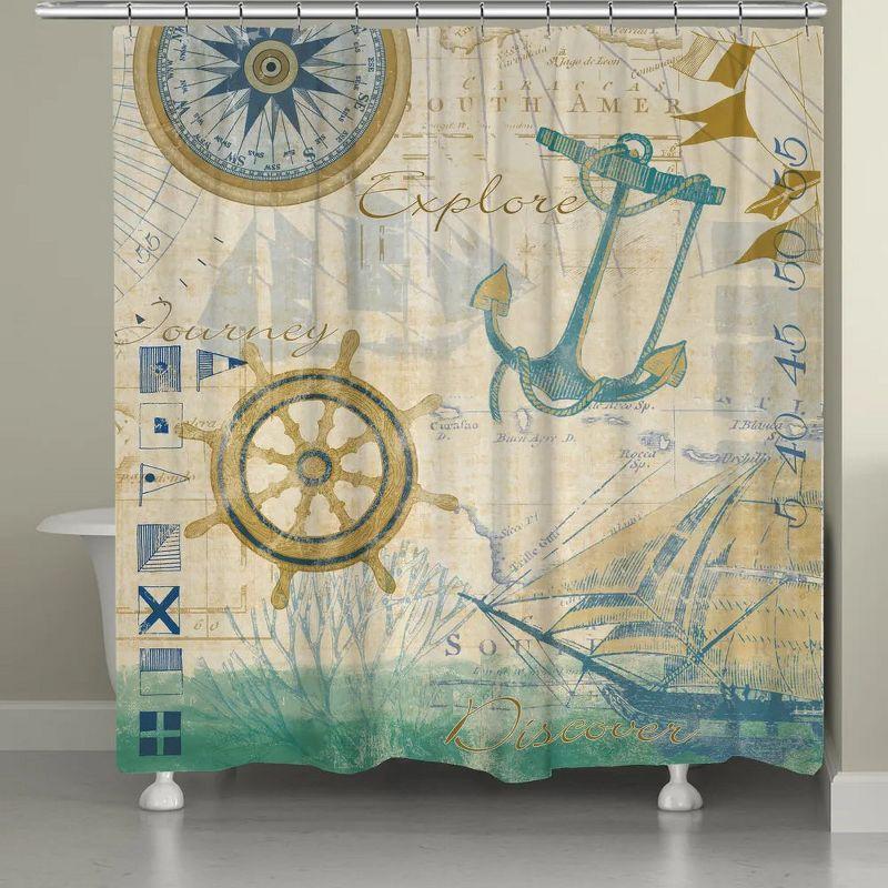 Mariner Sentiment Nautical Fabric Shower Curtain