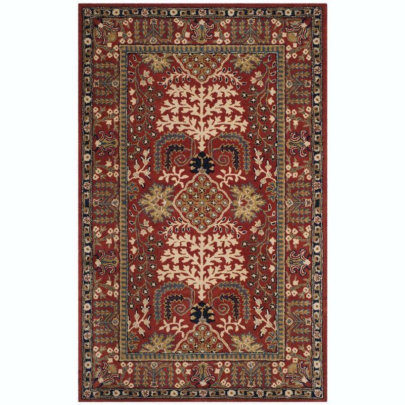 Antiquity AT64 Hand Tufted Area Rug - Red/Multi - 5'x8' - Safavieh.