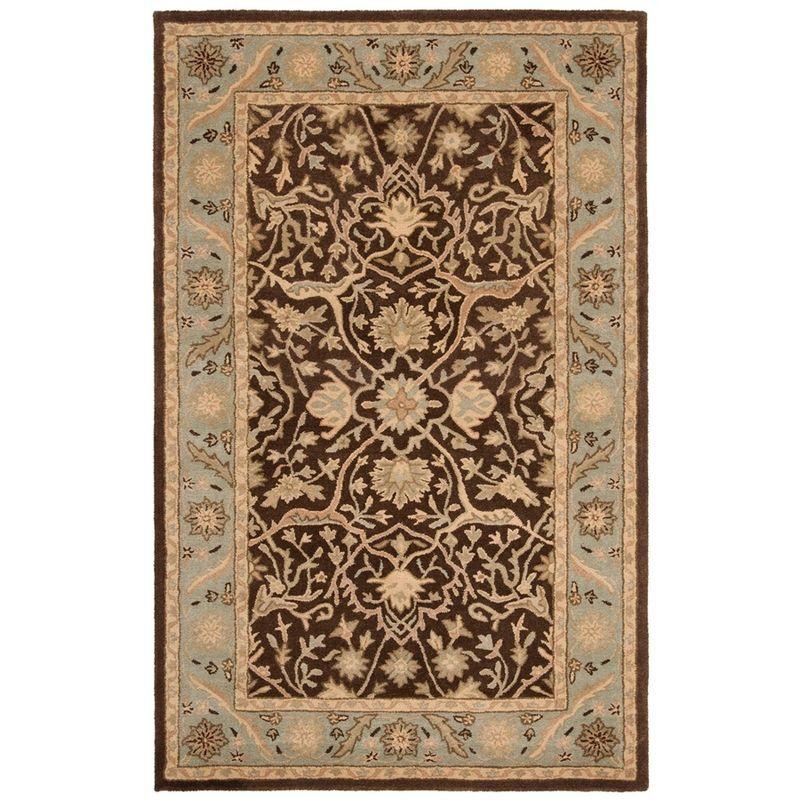 Antiquity AT14 Hand Tufted Indoor Area Rug - Brown/Green - 5'x8' - Safavieh