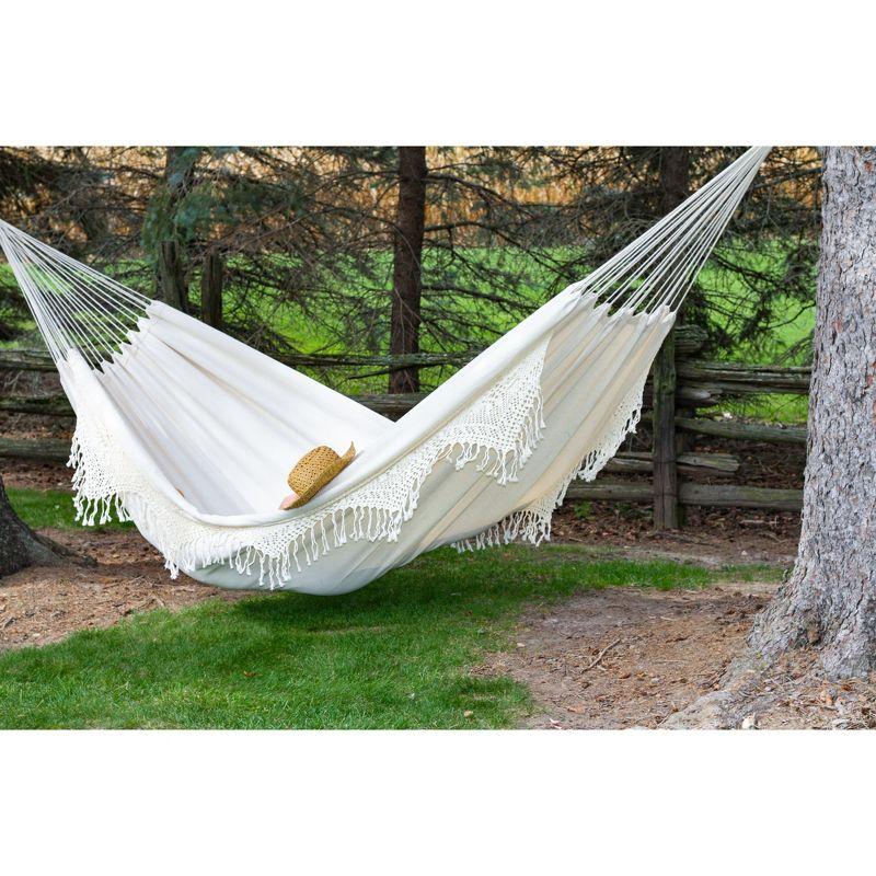 Vivere Brazilian Style Double Deluxe Hammock - Natural Color