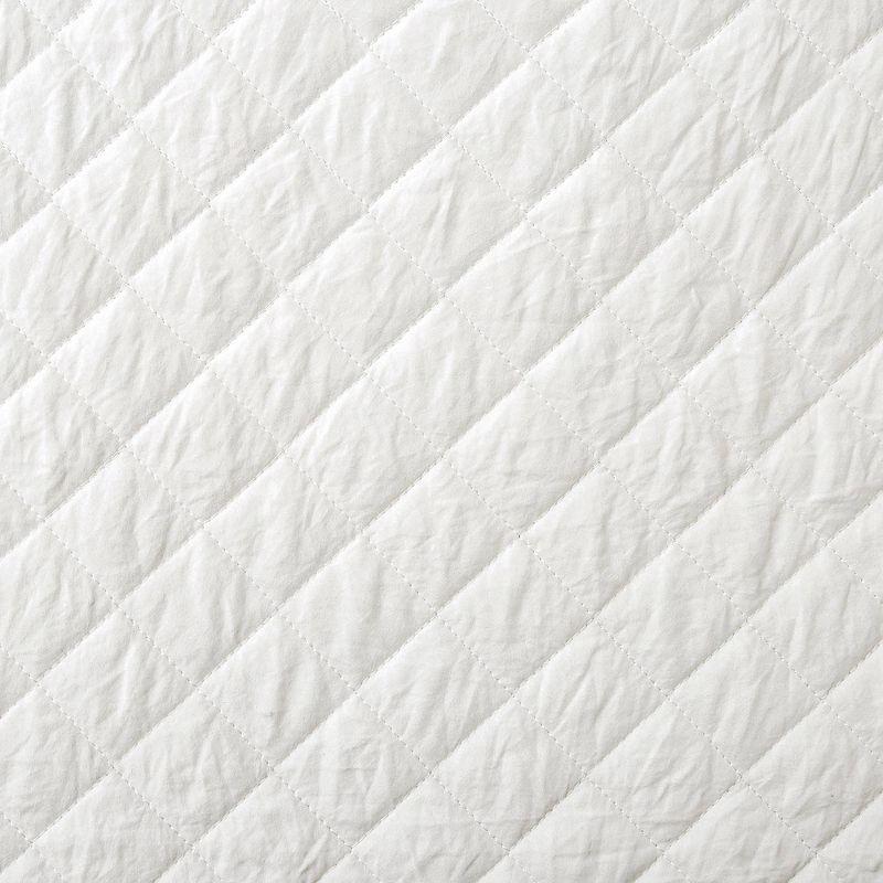 Lush Decor Ava Diamond Oversized Cotton Quilt White 3Pc Set Cal King