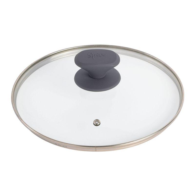 Spice by Tia Mowry Spice By Tia Mowry Savory Saffron Nonstick Ceramic Dutch Oven With Stainless Steel Steamer, 5-Quart, Charcoal, Enamel Exterior, Stay-Cool Handles