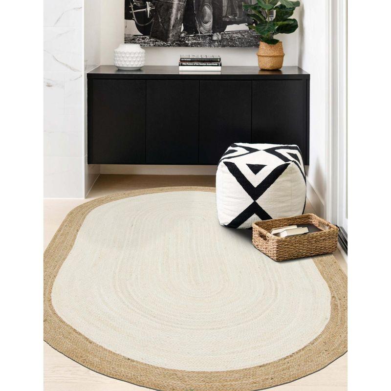 Whittlesey Natural Fiber Hand Woven Jute Solid Color Rug