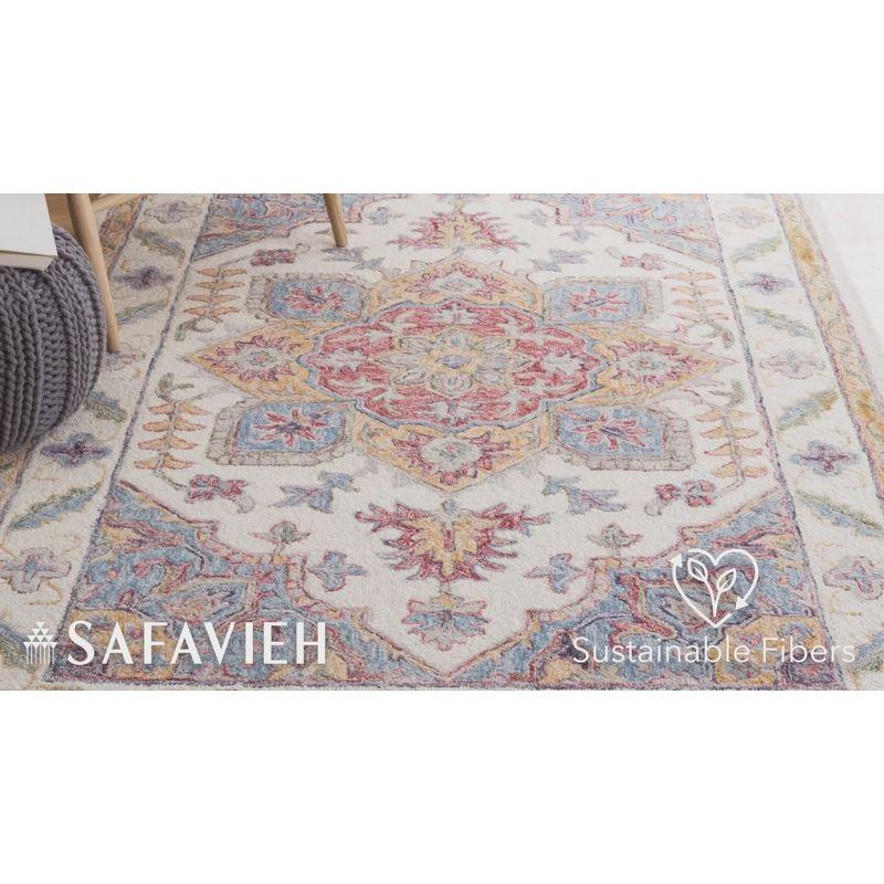 Metro MET352 Hand Tufted Indoor Area Rug - Grey/Rust - 4'x6' - Safavieh