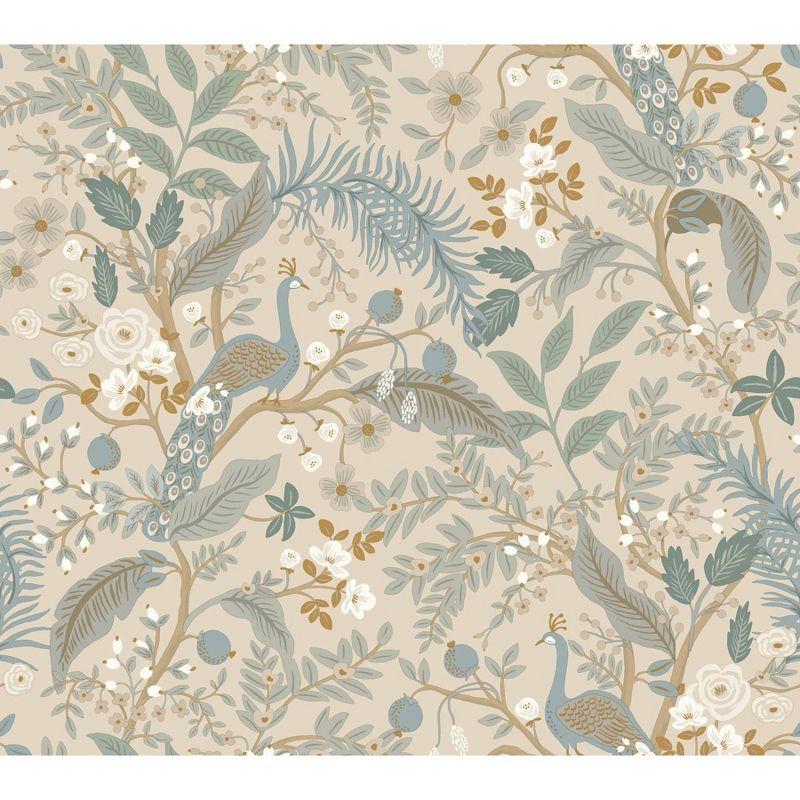 Peacock Garden Navy Peel and Stick Wallpaper