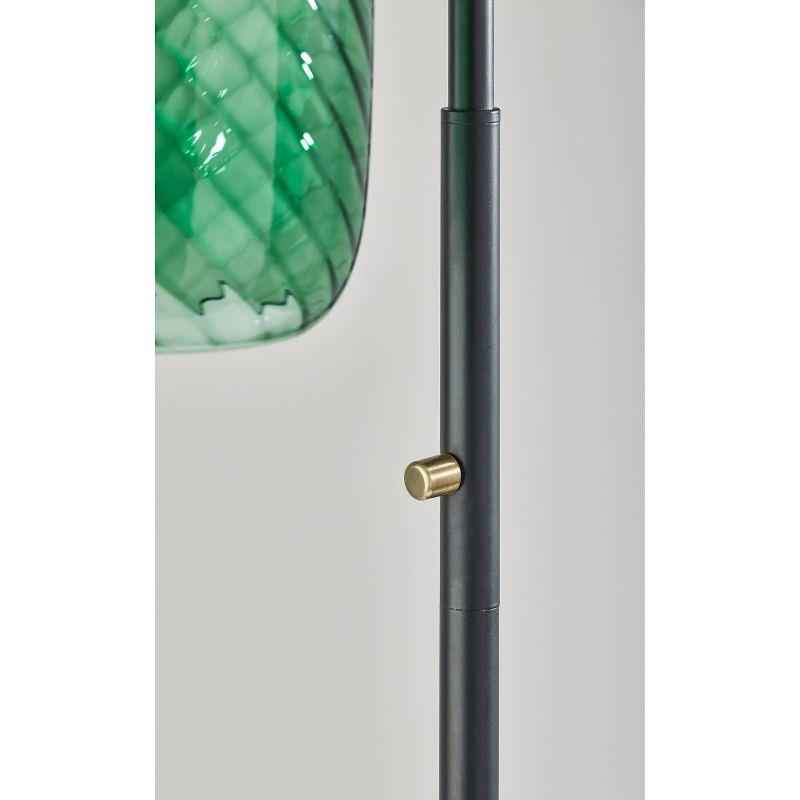 Derrick Floor Lamp Black with Brass Accents - Adesso