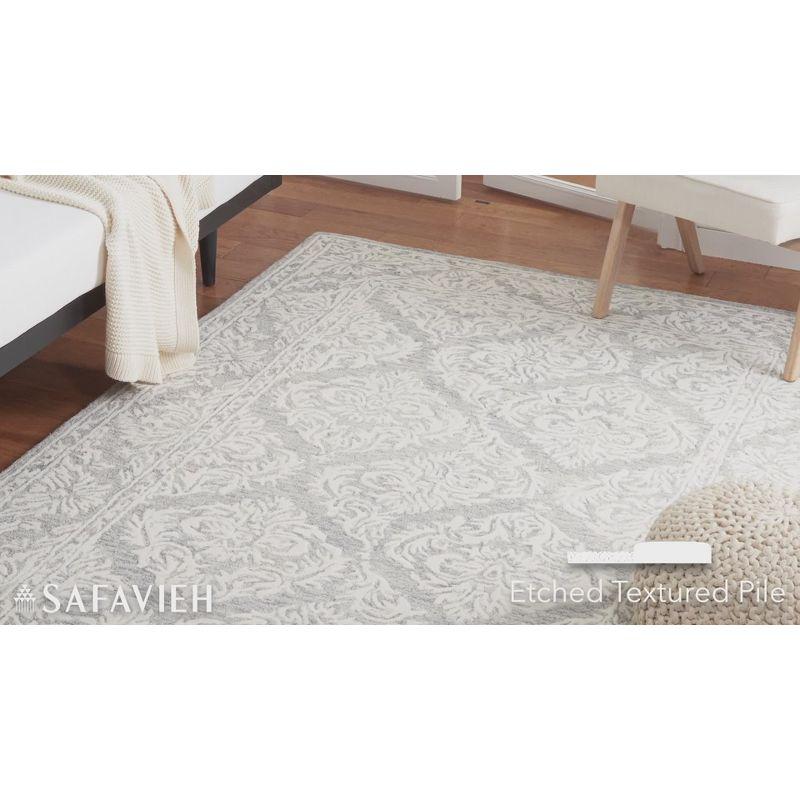 Metro MET865 Hand Tufted Indoor Area Rug - Dark Grey/Ivory - 6'x6' - Safavieh