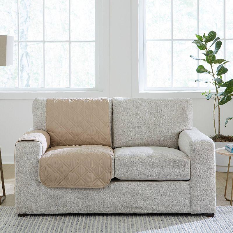 Sure Fit Polyester Box Cushion Sofa Slipcover