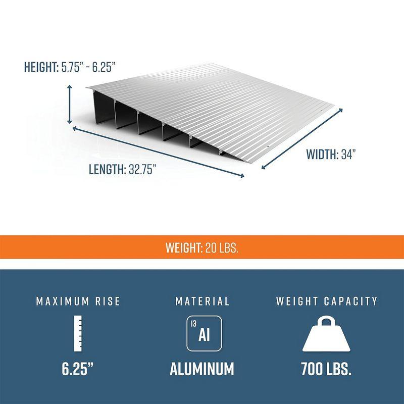 EZ-ACCESS 6" Slip-Resistant Aluminum Modular Entry Ramp