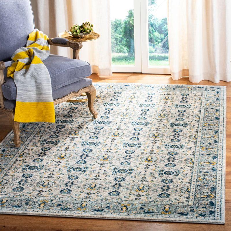 Madison MAD151 Power Loomed Indoor Area Rug - Ivory/Navy - 5'3"x7'6" - Safavieh