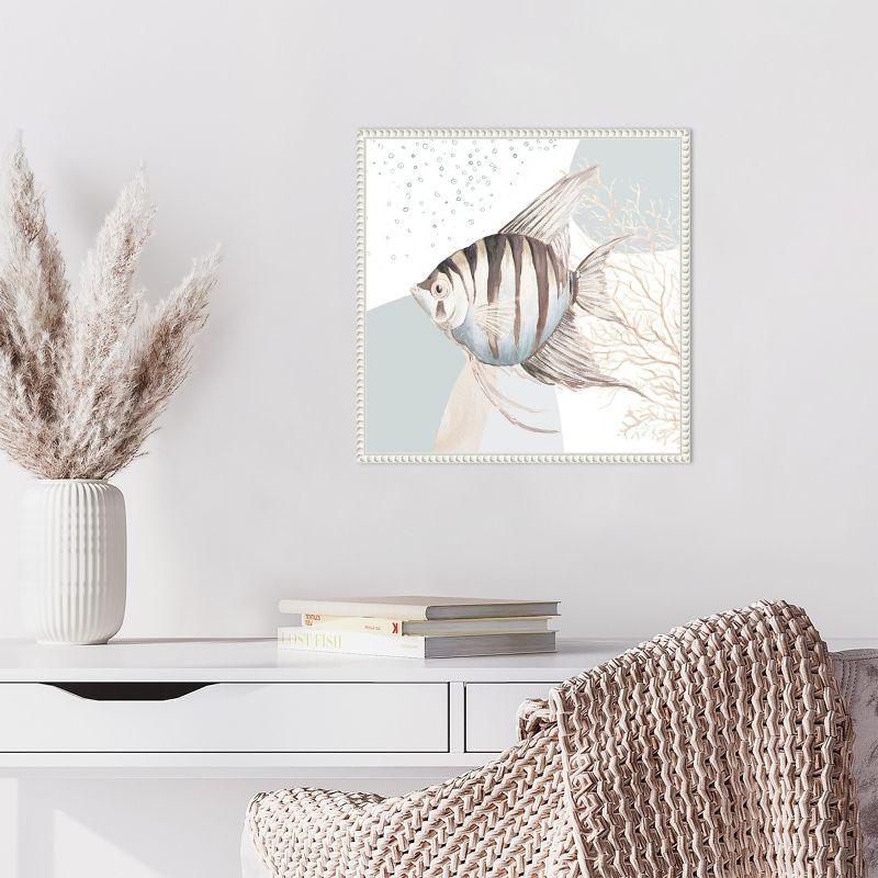 Amanti Art Ocean Oasis Bubbles Striped Fish by Patricia Pinto Framed Canvas Wall Art