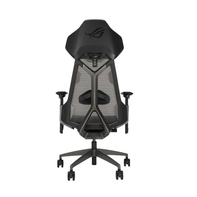 Black Mesh Aluminum Cyborg Gaming Chair with Adjustable Armrests