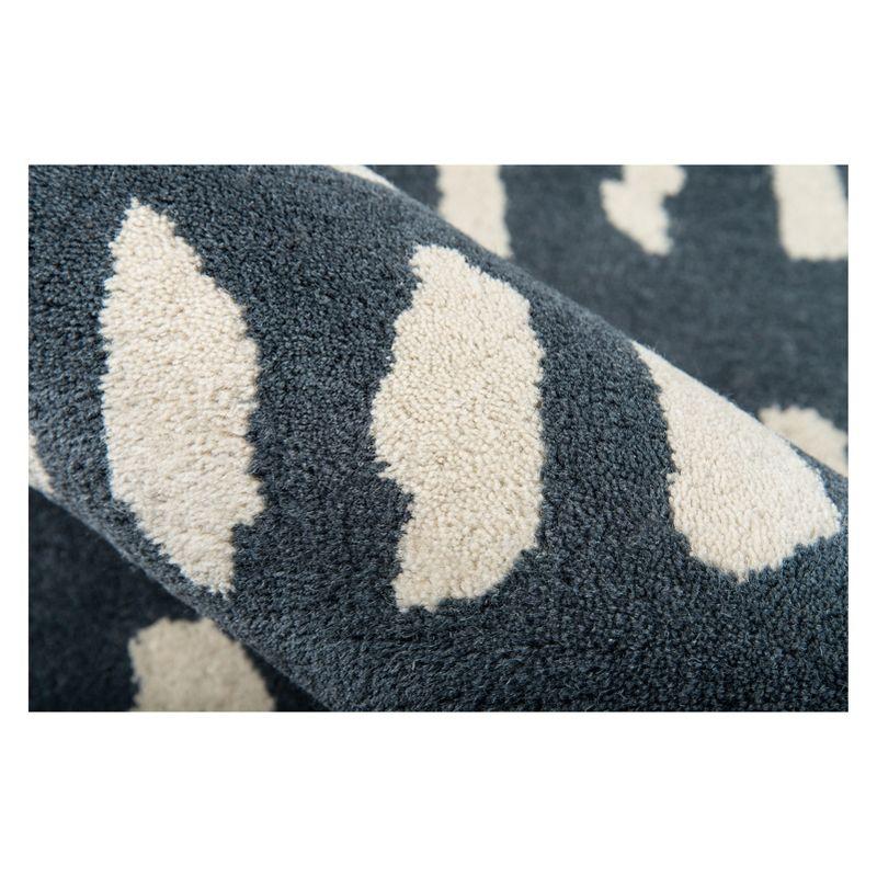 5'x8' Geometric Tufted Area Rug Blue - Novogratz By Momeni: Modern Wool Handmade, Low Pile, Indoor Rectangle Rug