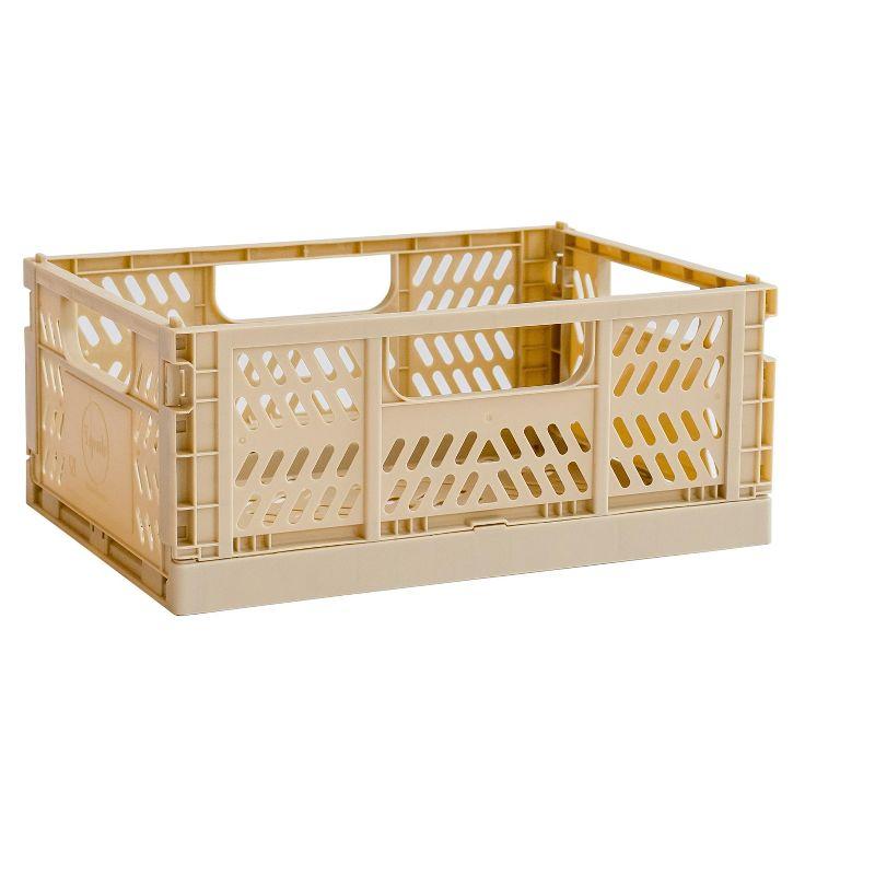 3 Sprouts 3 Sprouts - Recycled Plastic Crates - Pack of 2 - Sand