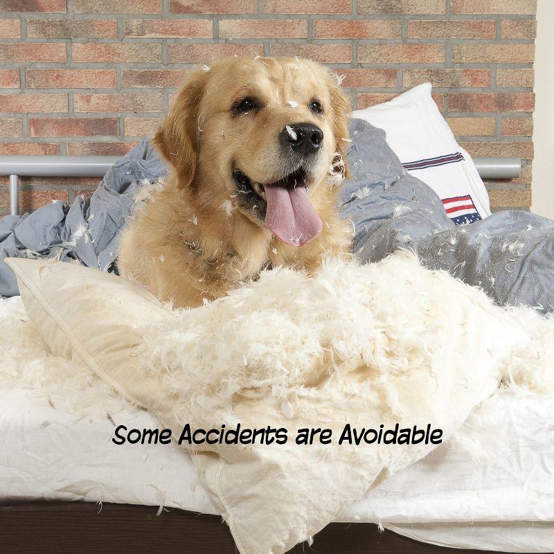 Indoor Pet Gate - 3-Panel Folding Dog Gate for Stairs or Doorways - 54x24-Inch Freestanding Pet Fence for Cats and Dogs by PETMAKER (Gray)