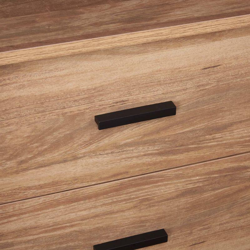 Manhattan Comfort Set of 3 Lee 2 Door and 2 Drawer Wardrobe Closets Golden Brown: Modular Storage Units, MDF Construction