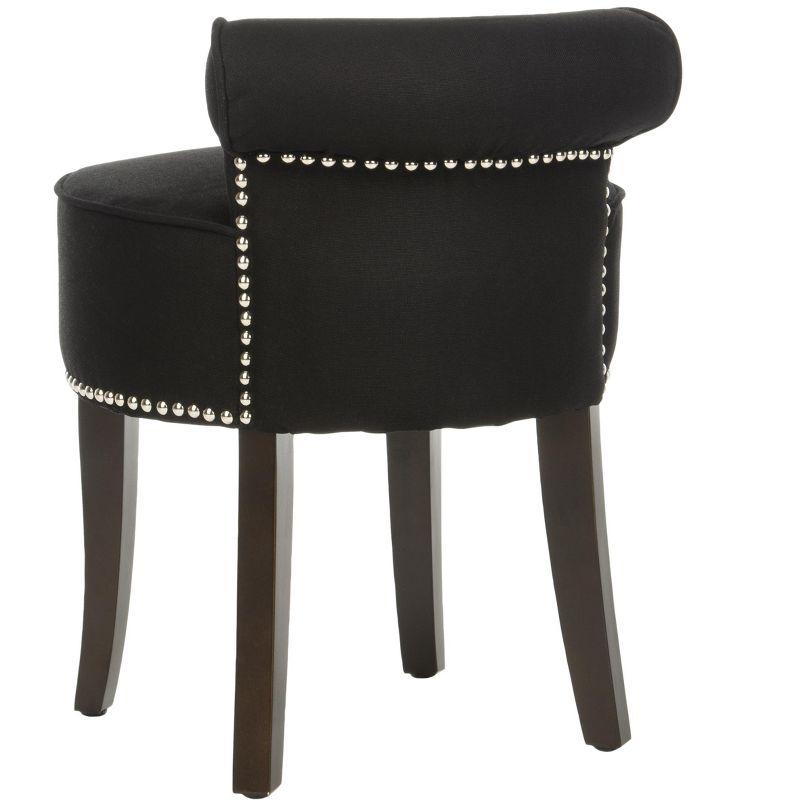 Georgia Vanity Stool - Black - Safavieh