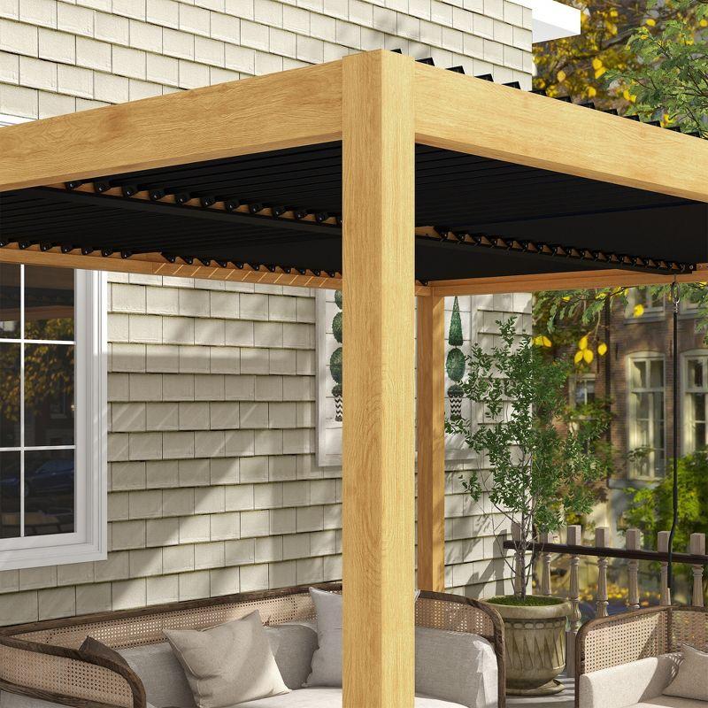 13 Ft. W x 10 Ft. D Aluminum Pergola with Canopy