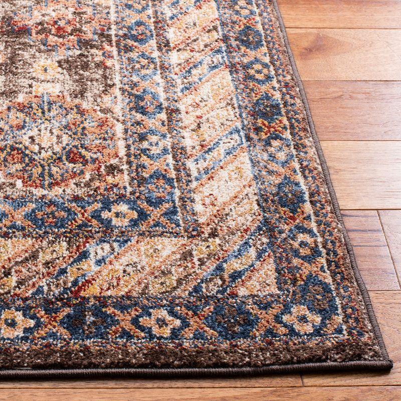Bijar BIJ653 Power Loomed Indoor Area Rug - Brown/Ivory - 6'7"x9' - Safavieh