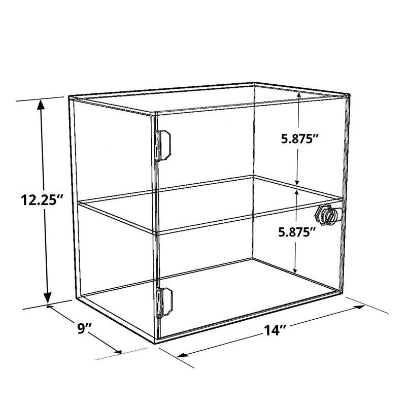 Azar Displays Acrylic Lockbox Countertop Display Case 14" wide