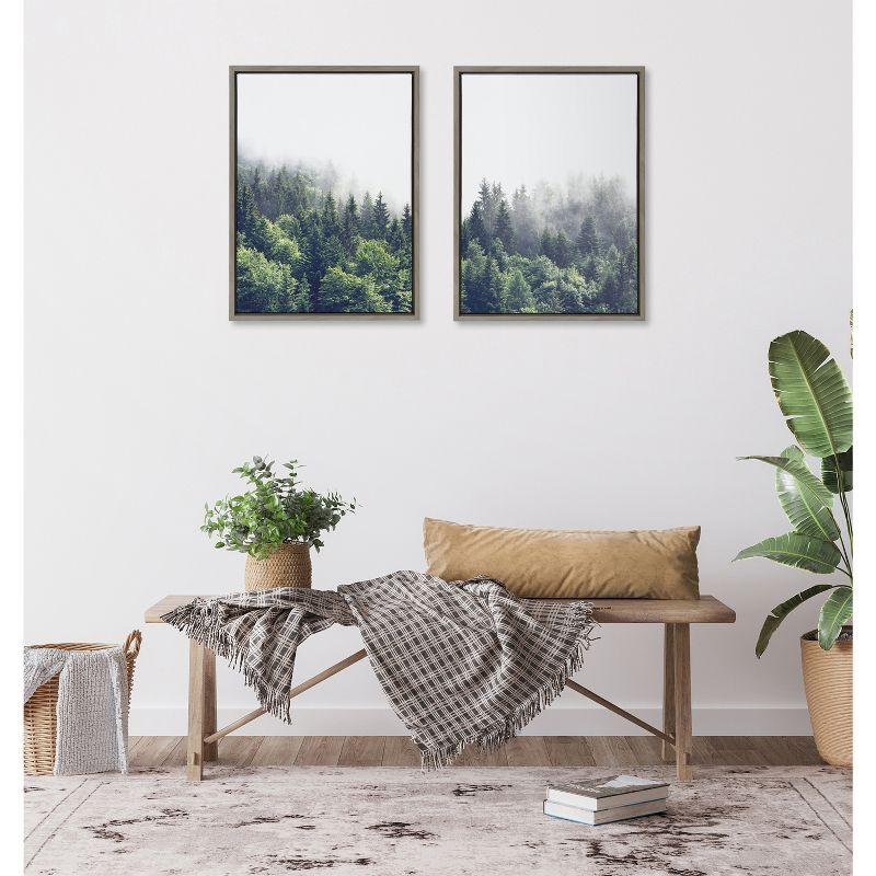 (Set of 2) 18" x 24" Sylvie Foggy Day Framed Canvas Set by Creative Bunch Gray - Kate & Laurel All Things Decor: Wall Art for Living Room
