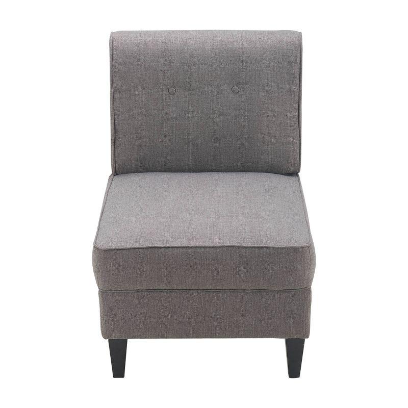 Serta Copenhagen Slipper Chair, Tufted Backrest, Sinuous Spring Seat Cushion, Polyester Fabric