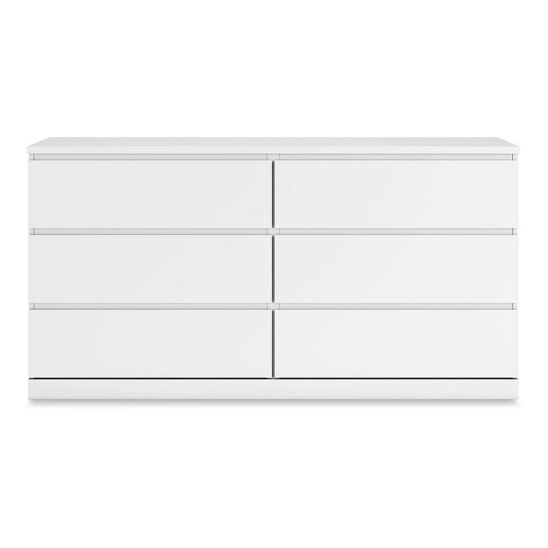 Signature Design by Ashley Onita Modern 6 Drawer Dresser, White