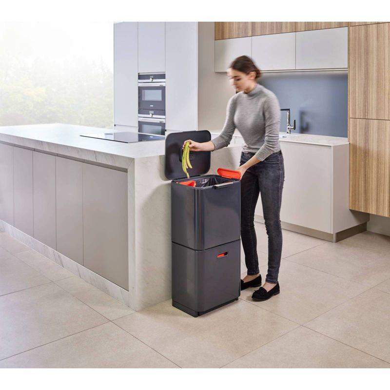 Joseph Joseph Totem Waste & Recycling Dual Kitchen Trash Can