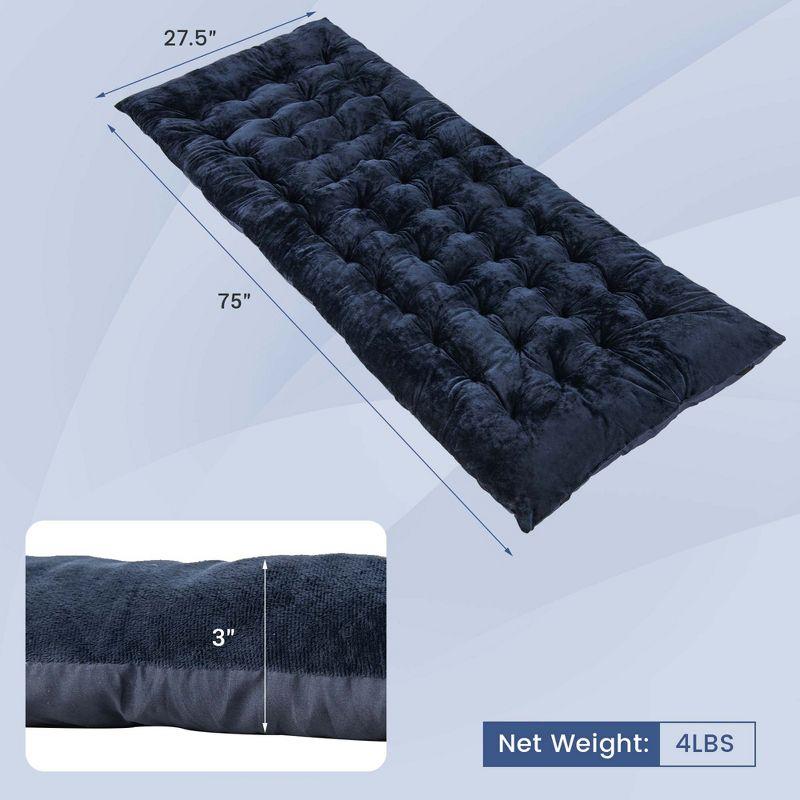 Spiritual Realm 75 x 27.5 Inch Camping Cot Pads with Soft and Breathable Crystal Velvet