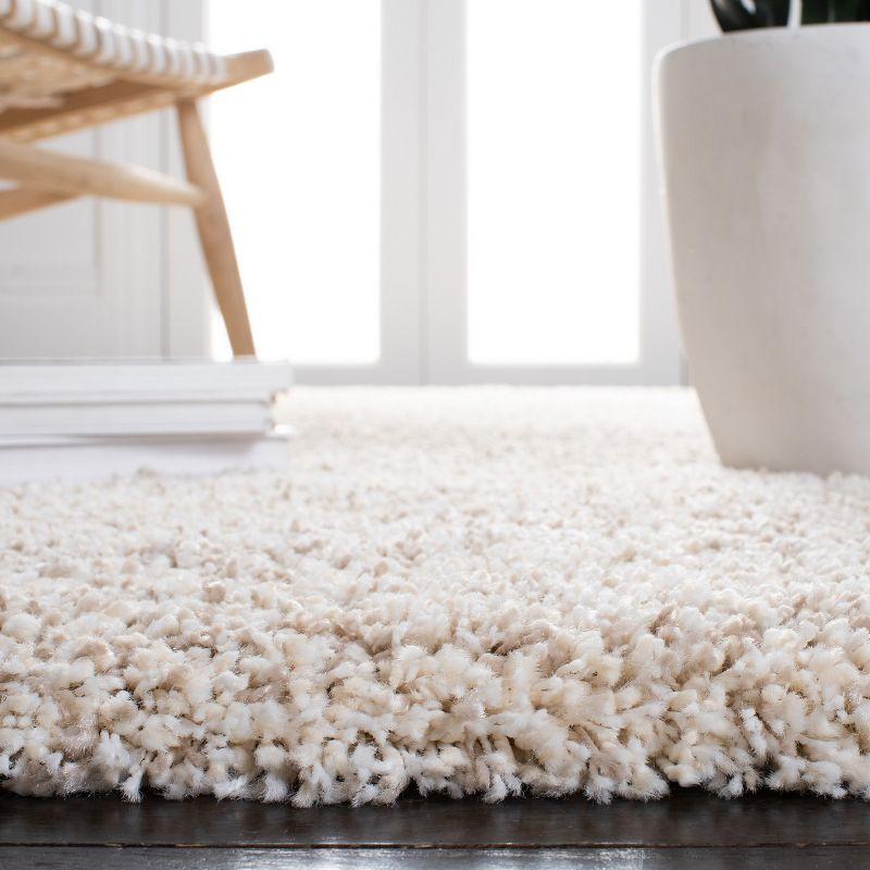 Hudson Shag SGH295 Power Loomed Indoor Area Rug - Ivory/Beige - 4'x6' - Safavieh